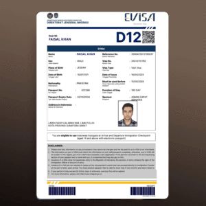 D12-Multiple Entry Visa Indonesia 1 Year(180 Days)